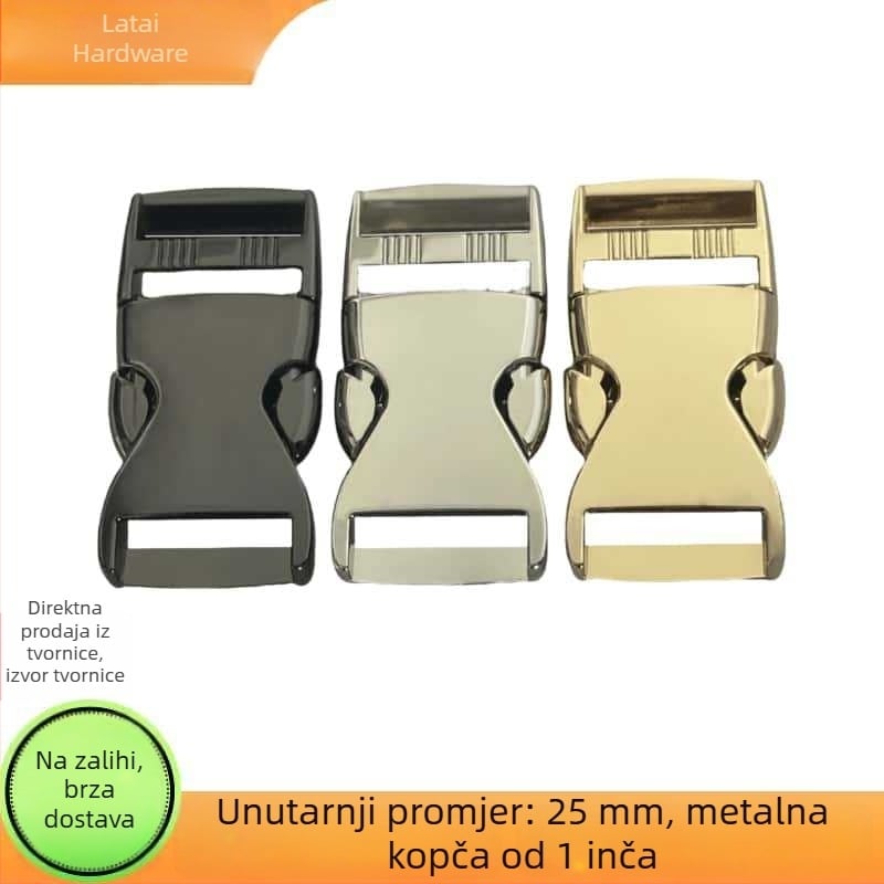 25 mm metalna kopča za kaiš i prilagodljiva kopča za torbe – hardver za torbe od cinkovog legura