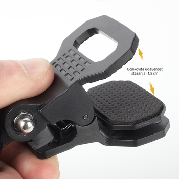 Svjetlosni dodatak – klips za GoPro i mobitel, plastični, nosivost do 2 kg, težina 40 g