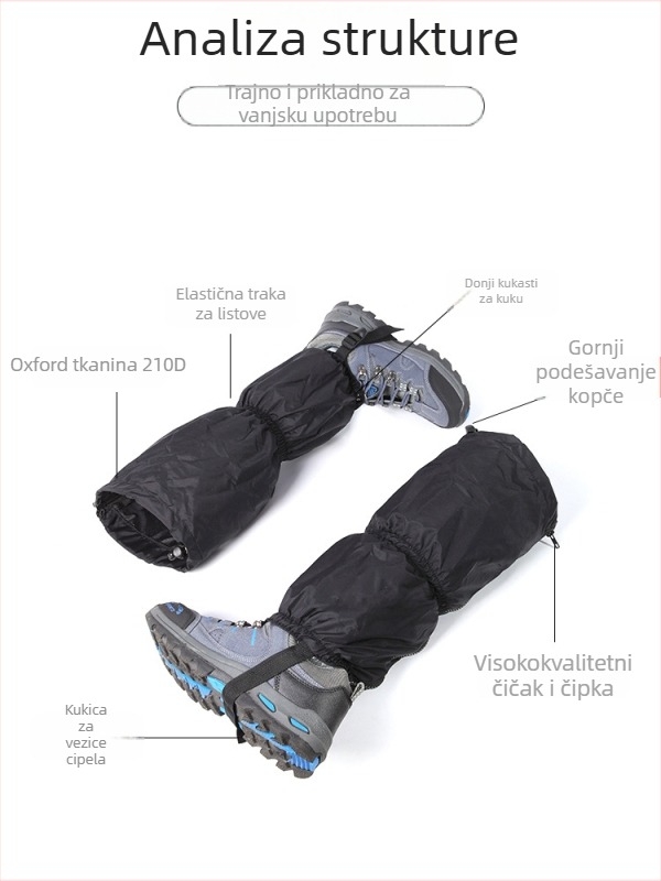 Planinarski gaiters, vodootporni za snijeg i pijesak, zaštita stopala i potkoljenice, model AT8904-1
