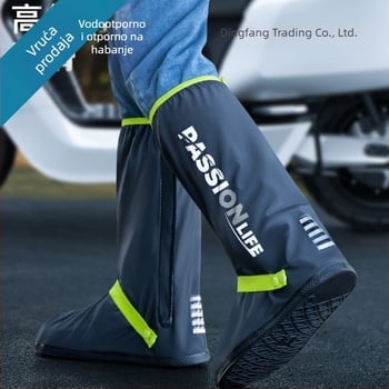 Vodootporne navlake za cipele, visoke iznad gležnja, ponovno upotrebljive, protuklizne, debele i otporne, za muškarce i žene