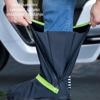 Vodootporne navlake za cipele, visoke iznad gležnja, ponovno upotrebljive, protuklizne, debele i otporne, za muškarce i žene