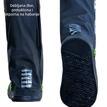 Vodootporne navlake za cipele, visoke iznad gležnja, ponovno upotrebljive, protuklizne, debele i otporne, za muškarce i žene