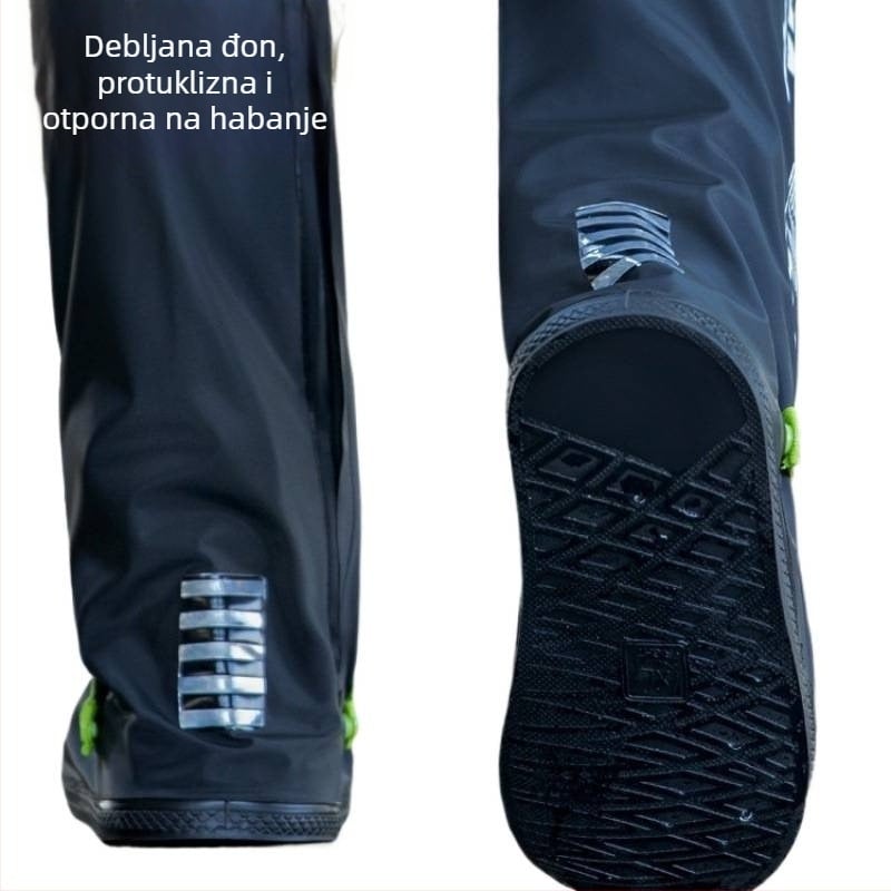 Vodootporne navlake za cipele, visoke iznad gležnja, ponovno upotrebljive, protuklizne, debele i otporne, za muškarce i žene