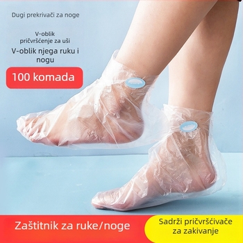 Jednokratna zaštita za stopala od prozirnog plastičnog PE/polietilena, vodootporna i biološki razgradiva