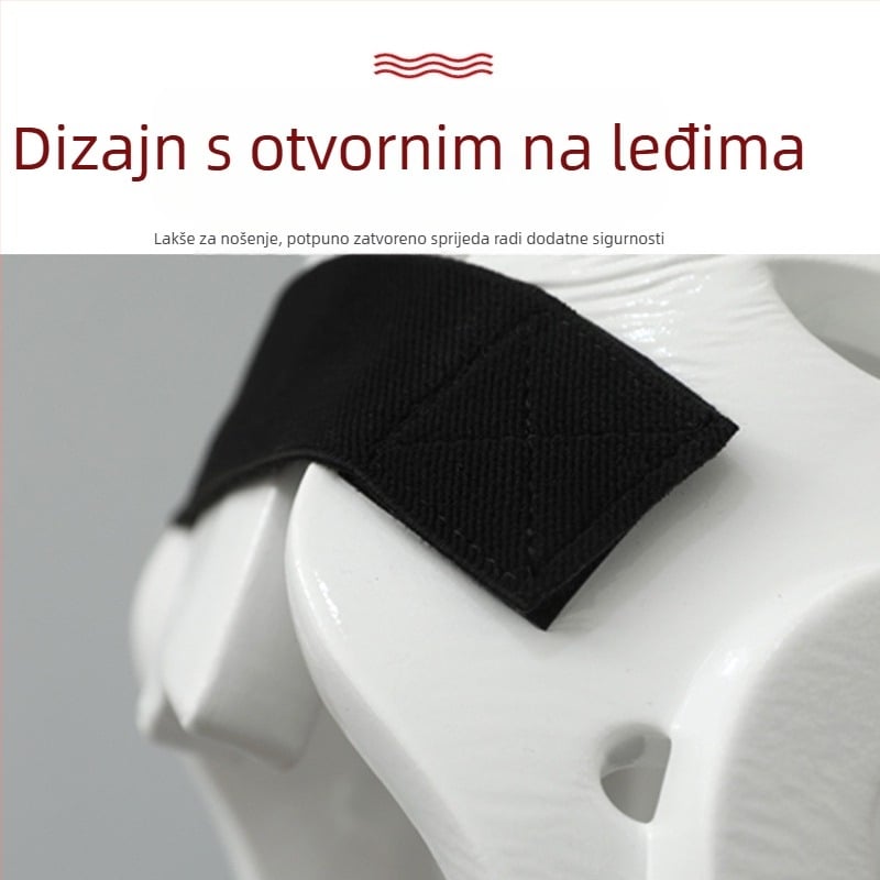 Karaté kaciga s zaštitom lica za natjecanja i treninge — tijelo od poliesterskih vlakana