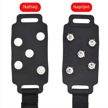 Protuklizna navlaka za cipele s 5‑zubnim krampovima, gumena, 1 par, Easy buckle