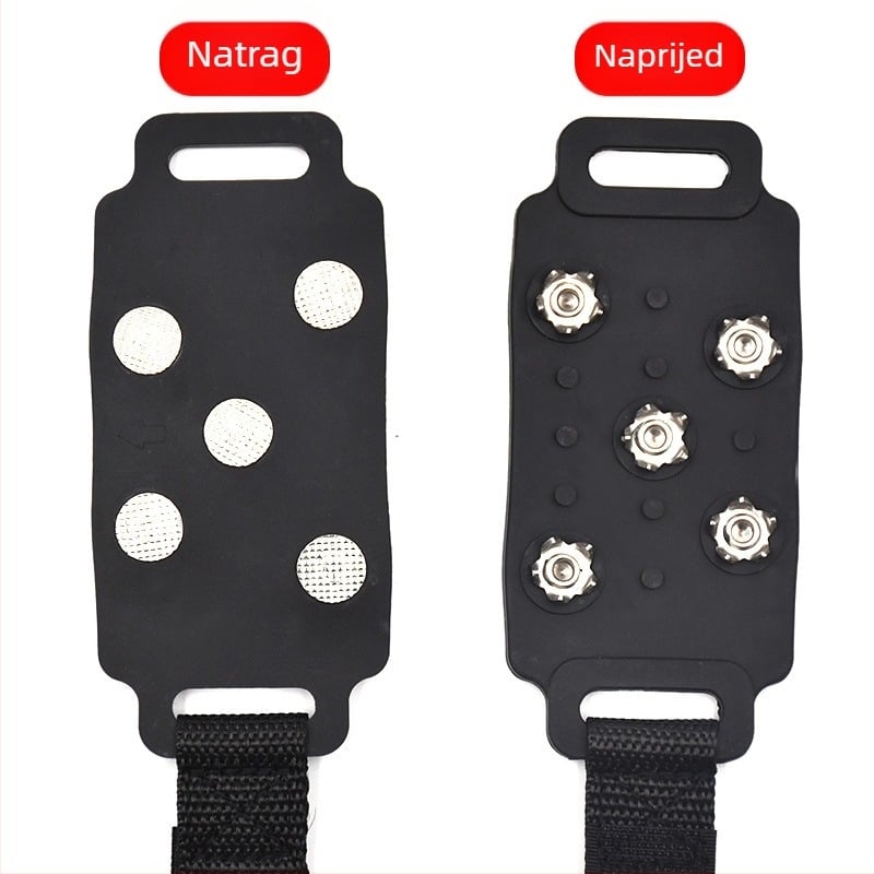 Protuklizna navlaka za cipele s 5‑zubnim krampovima, gumena, 1 par, Easy buckle