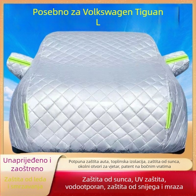 Pokrov za auto Tiguan L, Oxford tkanina, zaštita od sunca i kiše, toplinska izolacija, zaštita od mraza i snijega