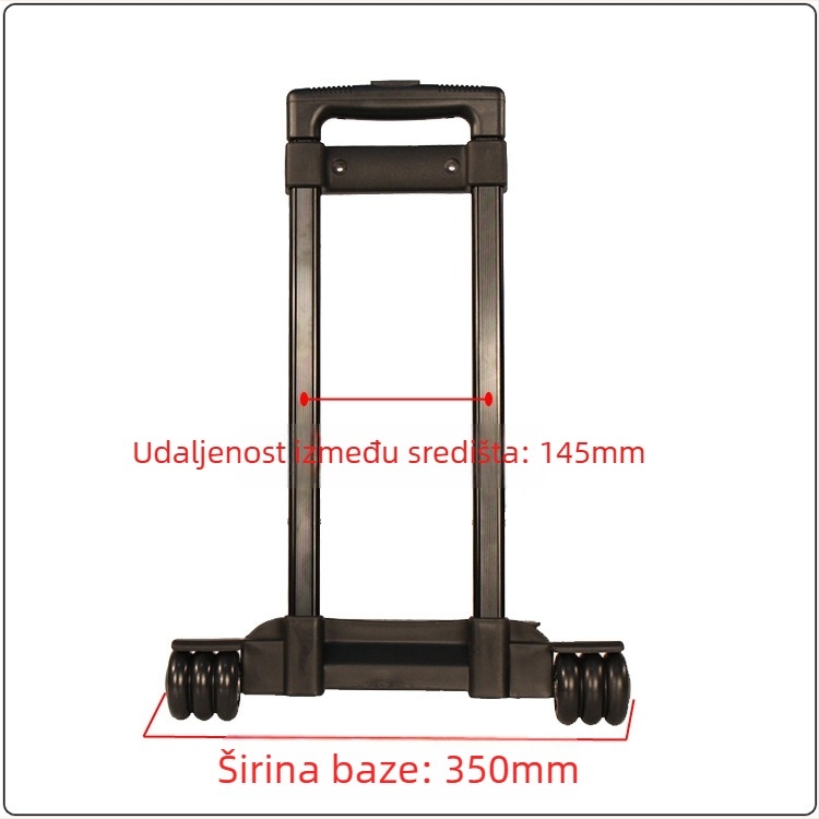 Aluminijska vučna šipka za prtljagu – Huiqiao, namijenjena putnim kovčezima, kutijama alata, kozmetičkim torbama i školskim torbama