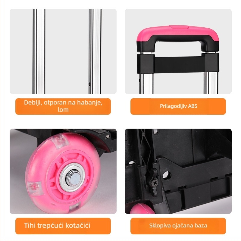 Produžni štap za školsku torbu – aluminijska legura, otpornost na habanje, gradski jednostavan stil, proljeće 2025