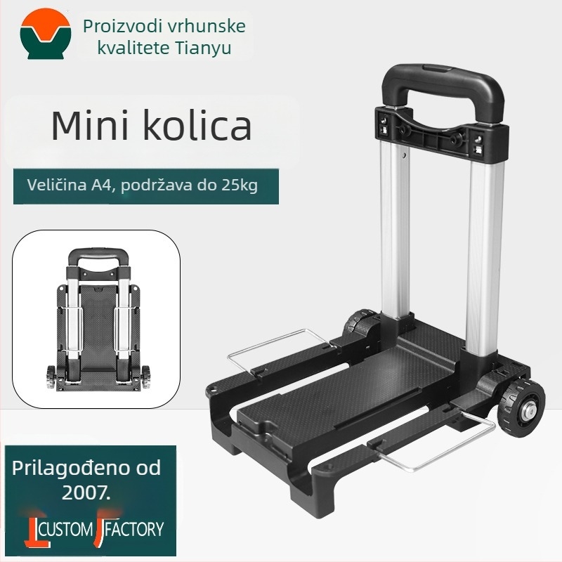 Sklopiva dvokolesna kolica za prtljagu | aluminijska konstrukcija | model T616b-4 | serija Trolley | marka Good things from heaven