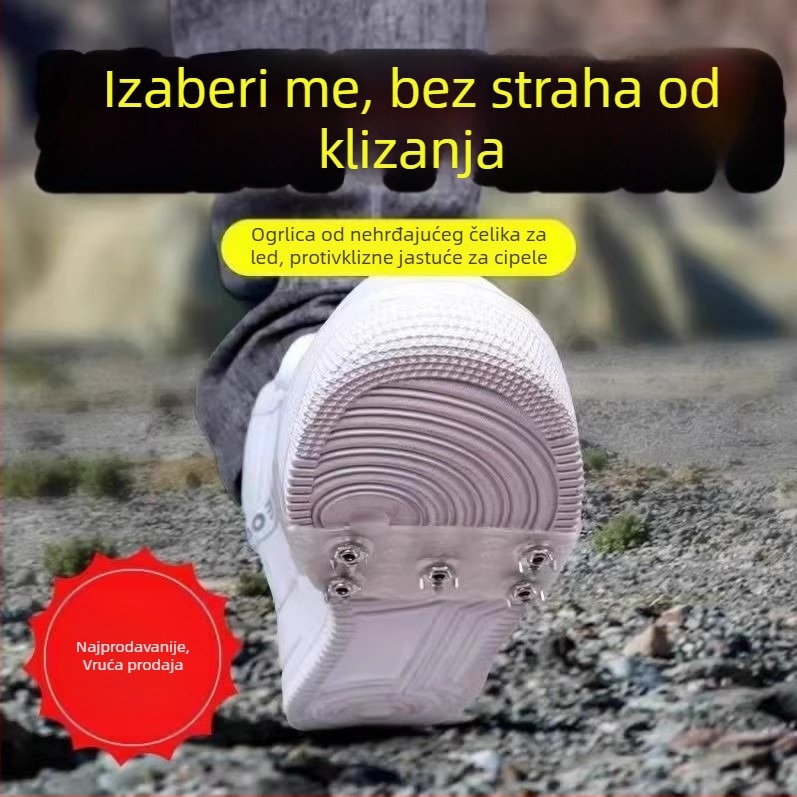Kramponi za snijeg, protuklizni, lagani, za zimske planinarenje i hodanje, pogodni za odrasle i djecu