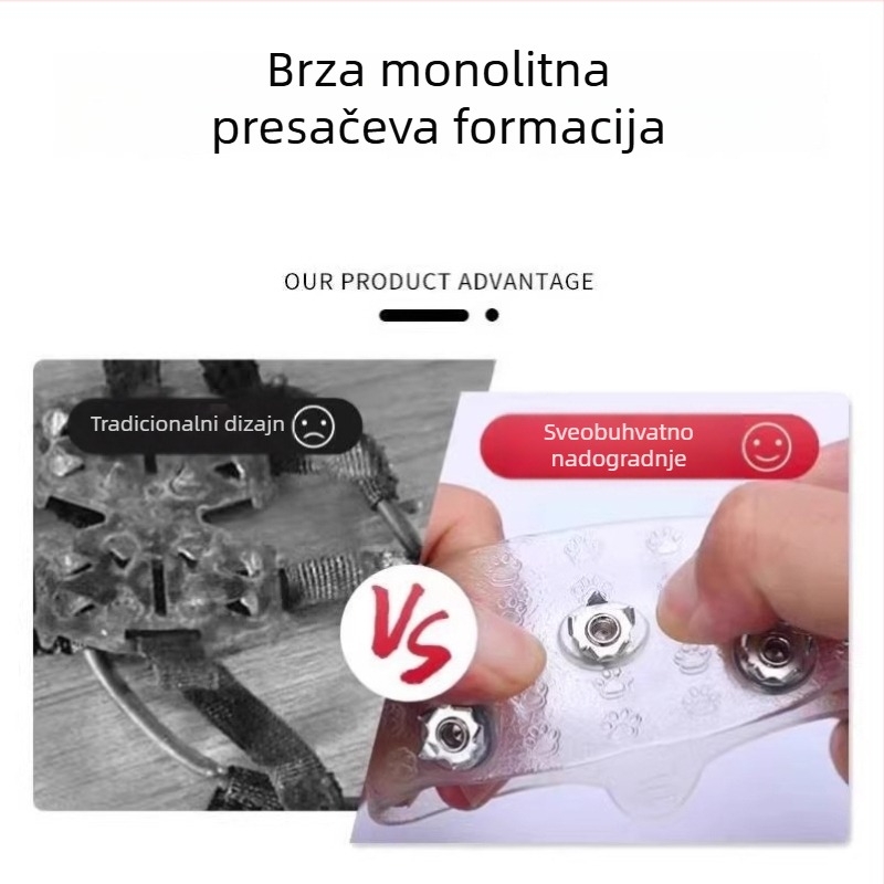 Kramponi za snijeg, protuklizni, lagani, za zimske planinarenje i hodanje, pogodni za odrasle i djecu