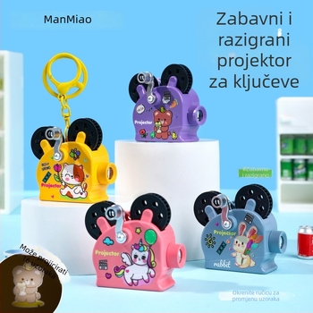 Graceful Cytyyg ručni projektor s motivom životinje – ključni lanac, plastika, crtani stil