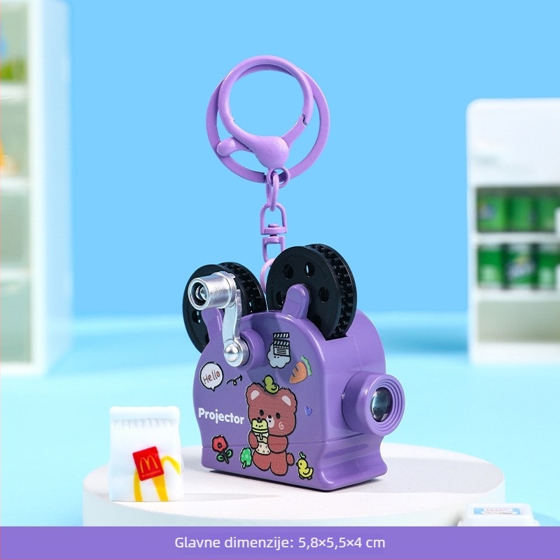 Graceful Cytyyg ručni projektor s motivom životinje – ključni lanac, plastika, crtani stil