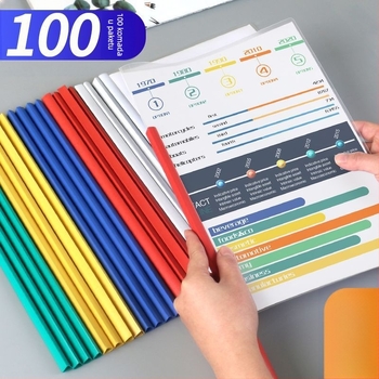 A4 klip za dokumente – prozirni skladišni klip, debljina ploče 18 mm, širina stražnjeg dijela 1.0/1.5/2.5 cm, tisak loga dostupan, prilagodba