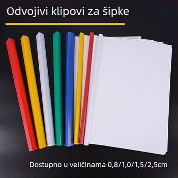 A4 klip za dokumente – prozirni skladišni klip, debljina ploče 18 mm, širina stražnjeg dijela 1.0/1.5/2.5 cm, tisak loga dostupan, prilagodba