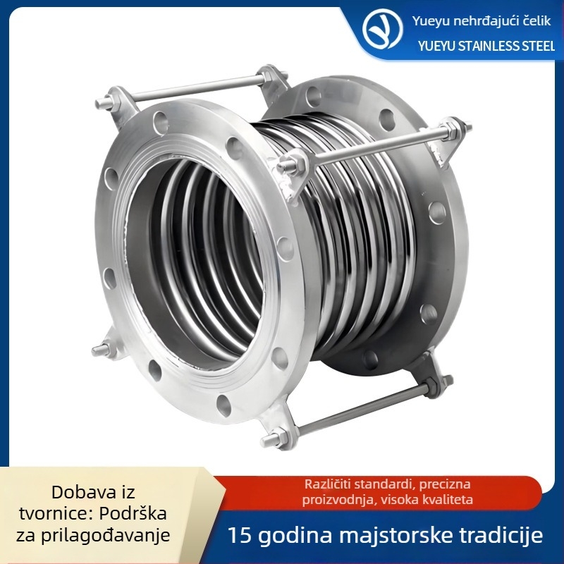 Nerđajući čelični kompensator s bellows, univerzalni prirubnički tip, morski teleskopski spoj za vakuum (304/316, voda/ulje/para)