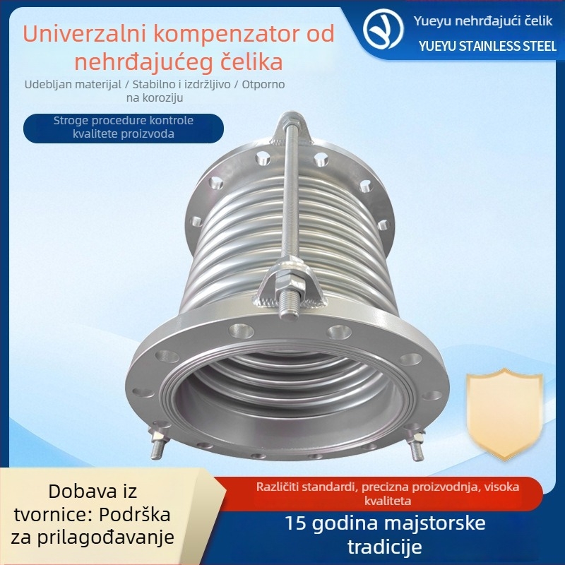 Nerđajući čelični kompensator s bellows, univerzalni prirubnički tip, morski teleskopski spoj za vakuum (304/316, voda/ulje/para)