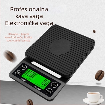 Changxie C07 Elektronička kuhinjska vaga za kavu, preciznost 0,1 g, kapacitet do 5 kg, tajmer, HD zaslon