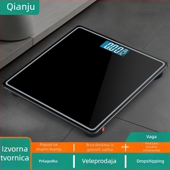 Punjiva digitalna vaga zdravlja s mjerenjem visine i tjelesne masnoće, USB pametna vaga, visoka preciznost