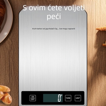 Pametna elektronička vaga za hranu i kavu, kompaktna kuhinjska vaga za pečenje, prijenosna