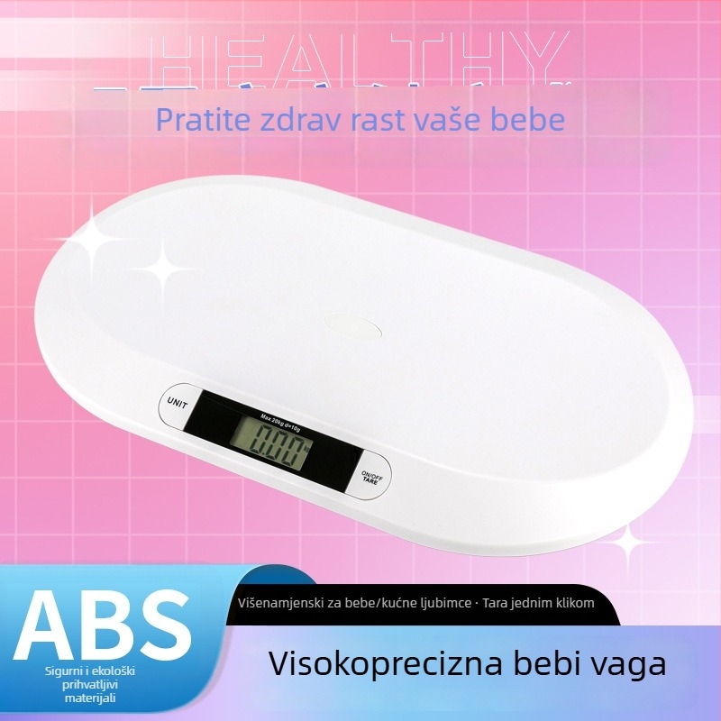 CHANGXIE B1 Kompaktna kućna elektronska vaga, prijenosna, raspon 10 g–20 kg, preciznost u gramima, dimenzije 56×32×2,8 cm