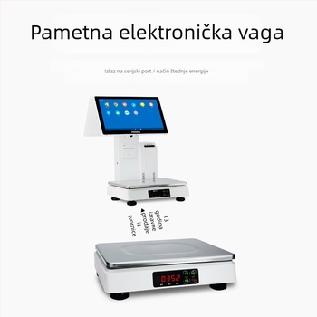 Inteligentna elektronička vaga 15 kg za trgovine voća i delikatesa, visoko precizna vaga s digitalnim zaslonom i nehrđajućim čeličnim panelom