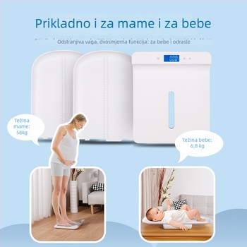 Beba elektronička vaga za visinu i težinu, model B2H, raspon mjerenja 1–15 kg, elektroničko mjerenje, napajanje 3V