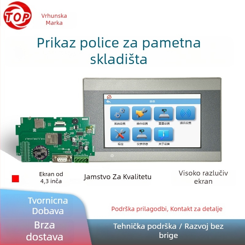 Stolni elektronički mjerač za skladištenje s 4,3-inčnim dodirnim zaslonom i visoko preciznom PCB pločom