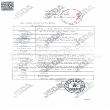 Yuyue YHW-1 infracrveni čelni termometar za medicinsko mjerenje temperature, pametno brzo očitavanje