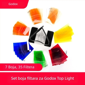 CF-07 filter za foto bljeskalicu za kvadratno svjetlo, 7 boja promjena temperature (Težina: 100 g; Pakiranje: 1 kom)