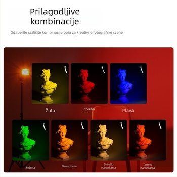 CF-07 filter za foto bljeskalicu za kvadratno svjetlo, 7 boja promjena temperature (Težina: 100 g; Pakiranje: 1 kom)