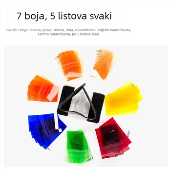 CF-07 filter za foto bljeskalicu za kvadratno svjetlo, 7 boja promjena temperature (Težina: 100 g; Pakiranje: 1 kom)