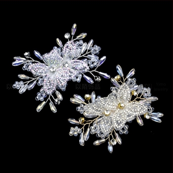 Dodaci za svadbene cipele: model s dva leptira, kristalna cvjetna mašna, ukras na vrhu prsta, za sve sezone