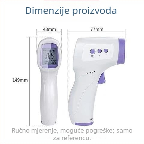 Dikang HG01 Ručni infracrveni termometar čela s inteligentnim mjerenjem temperature i digitalnim zaslonom