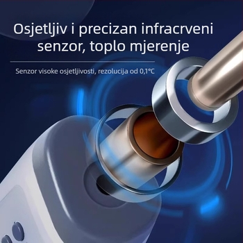 Hainuo infracrveni termometar za čelo - ručni medicinski, inteligentno bilježenje, trobojno pozadinsko osvjetljenje