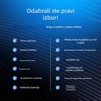 Yuyue bezkontaktni infracrveni termometar za čelo, medicinski razred, za bebe i odrasle, kućna višenamjenska