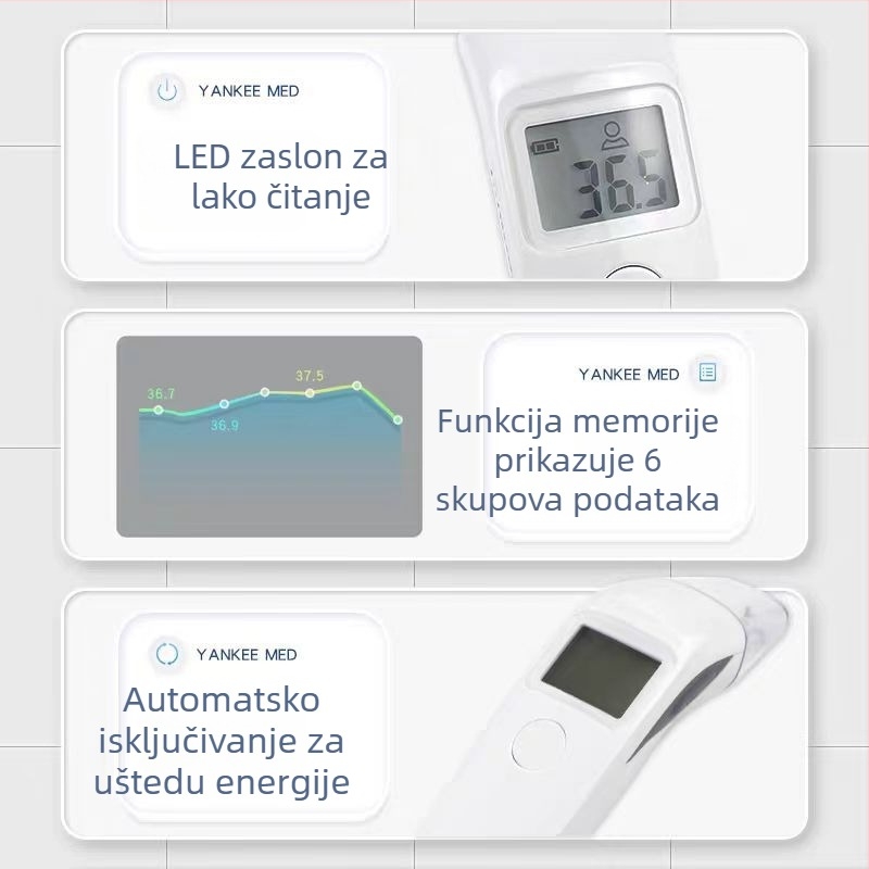 Heinowo infracrveni termometar, model 9802, izdano 2021, težina 250 g, za opću upotrebu