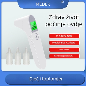 Maitai MDI231 infracrveni termometar za čelo i uho, ručni medicinski elektronički termometar, baterije 2 x 1.5 V, težina 130 g