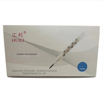 Huili stakleni toplomjer za pazuh i usta s unutarnjom skalom