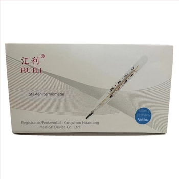 Huili stakleni toplomjer za pazuh i usta s unutarnjom skalom