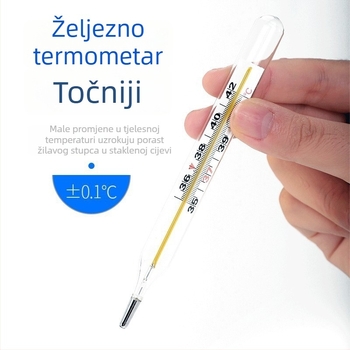 Pod pazuh toplomjer sa živom, s velikom skalom očitanja, visokom preciznošću, brzim očitanjem temperature, za kućnu upotrebu