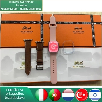 Microwear W11Minipro AMOLED pametni sat sa silikonskim sportskim remenom, Bluetooth i NFC, mjerenje srčanog ritma