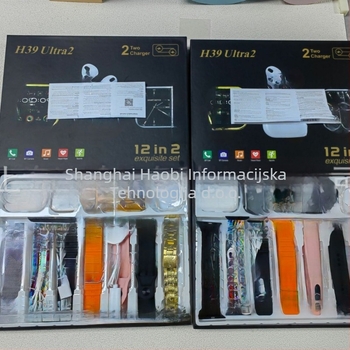 H39ultra2 set pametnog sata s AMOLED zaslonom, praćenje otkucaja srca, mjerenje krvnog tlaka, mjerenje zasićenja krvi kisikom, Bluetooth pozivi