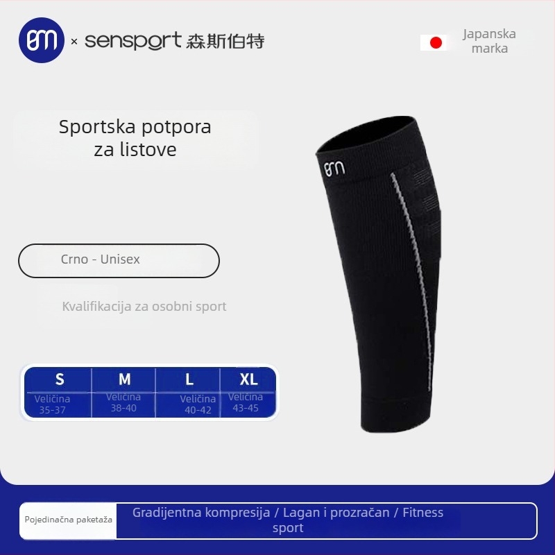 Calf Sleeves za sport: prozračni poliester, zaštita listova, dugi elastični čarape, pogodno za nogomet, trčanje, košarku, odbojku i tenis