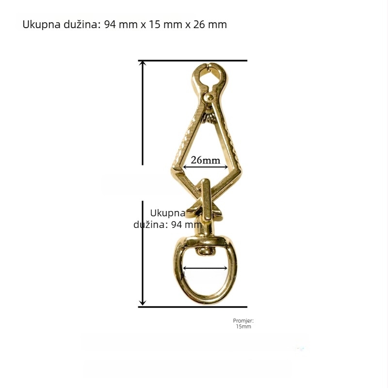 Dodatna oprema za torbe: mesingana kuka i kopče, otporan na habanje, gradska jednostavnost, Zhansheng hardware, jesen 2023