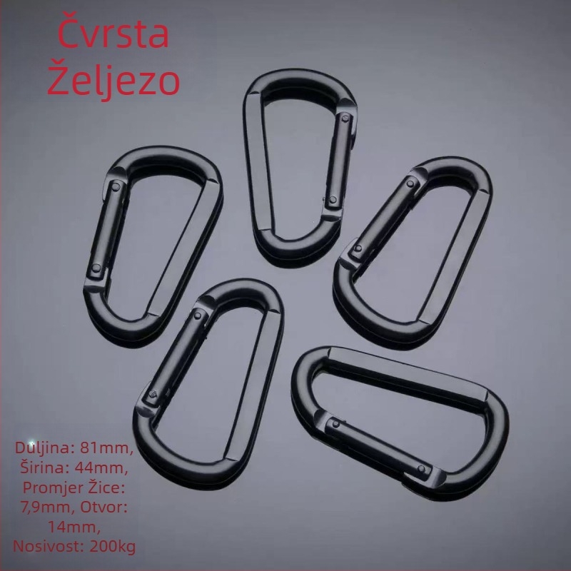 D-oblik karabin od željeza sa zaključavanjem (nosivost 300, prilagodba dostupna)