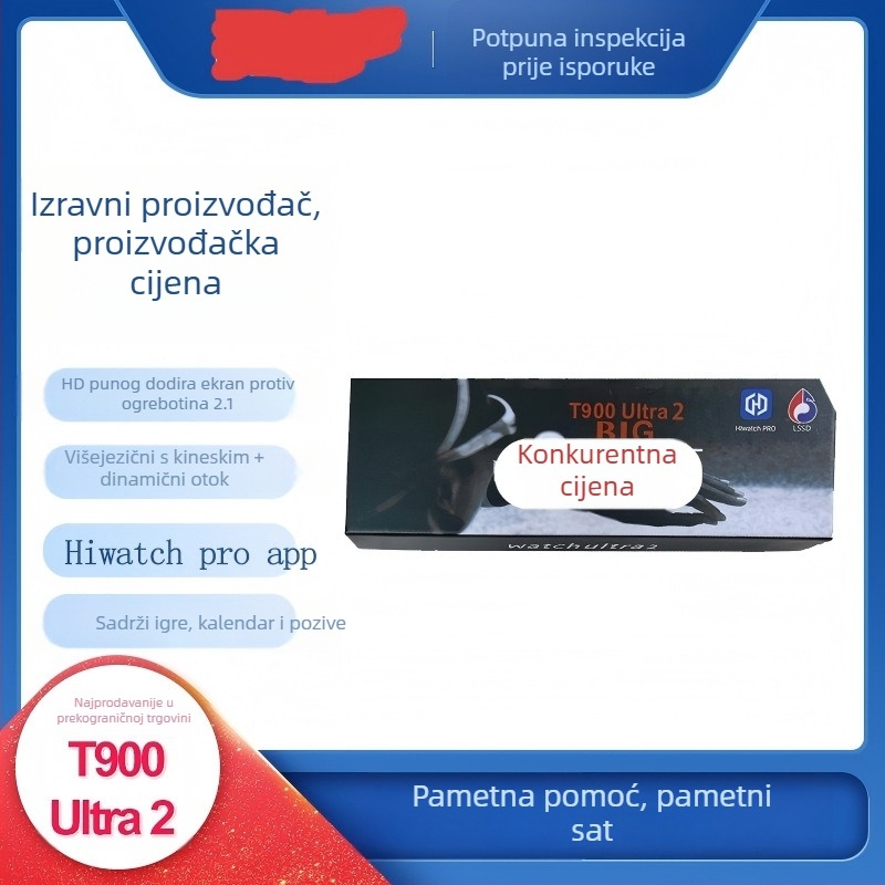 S10 Ultra pametni sat s Bluetooth pozivima, mjerenje srčanog ritma, mjerenje zasićenja kisikom, praćenje sna, Android kompatibilnost