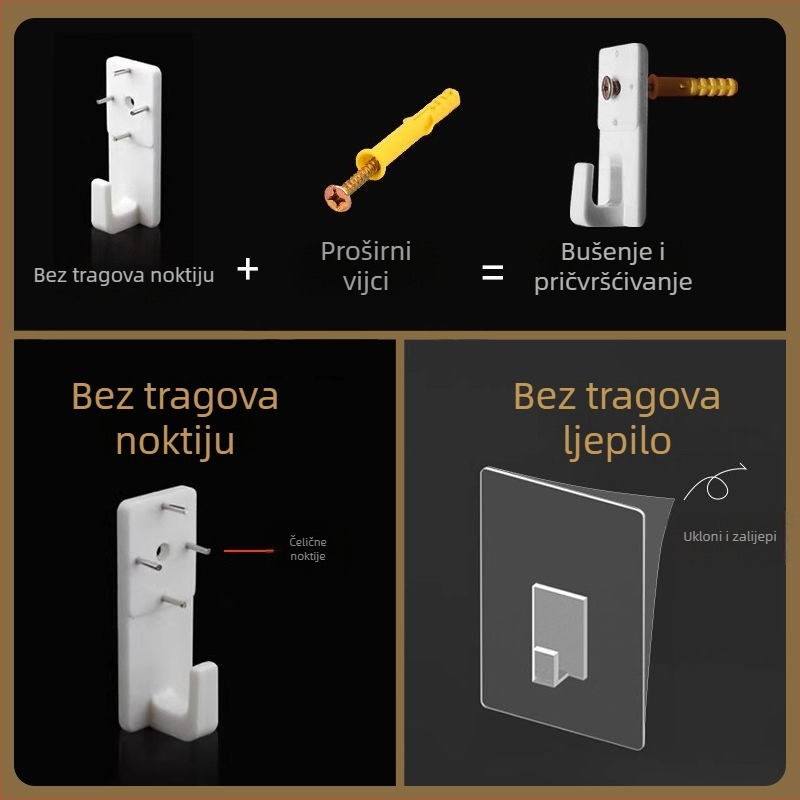 Držač projektora na zid s noćnim ormarićem, bez bušenja, za spavaću sobu